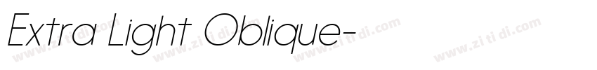 Extra Light Oblique字体转换